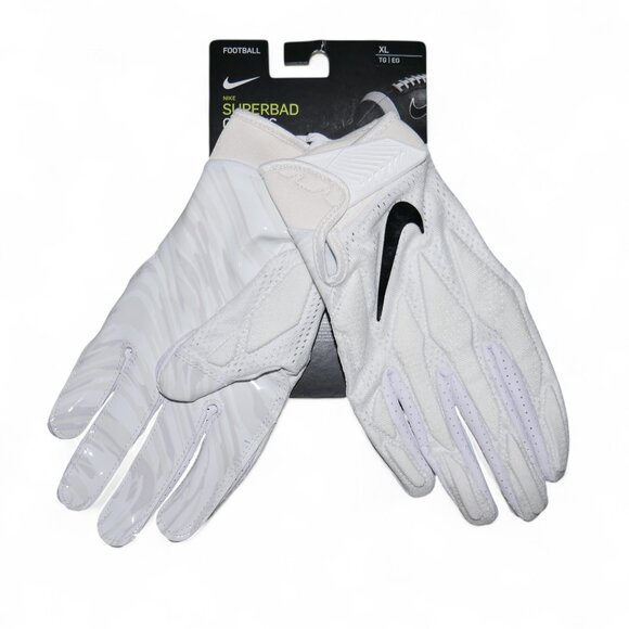 Jordan Superbad Football Gloves Size XL White Sticky Grippy
